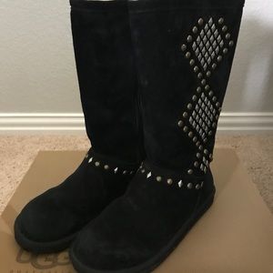 Tall UGGS size 10 - black with studs